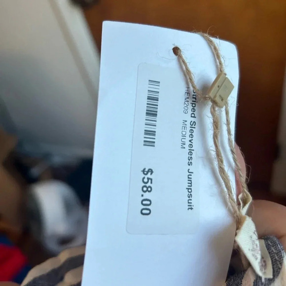 NWT HEM & THREAD STRIPED JUMPSUIT - Picture 4 of 5